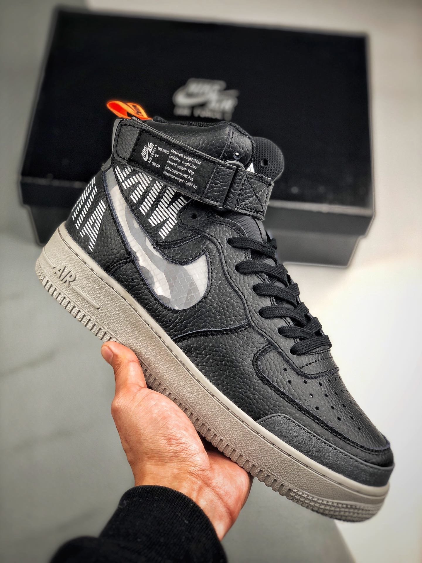 Nike Air Force 1 High Black Grey CQ0449-001 5340582