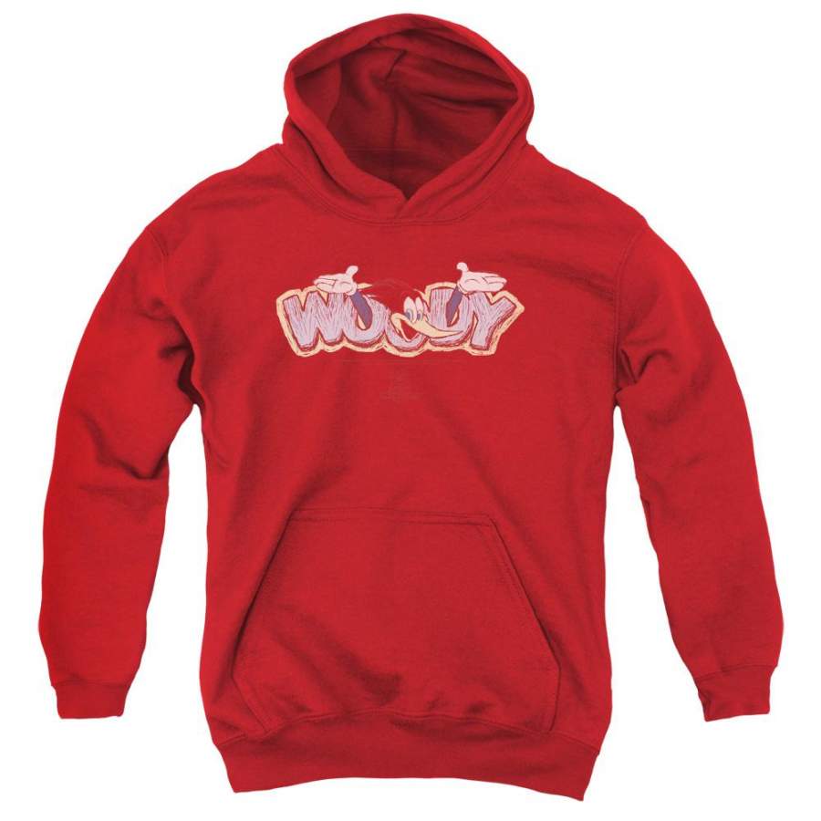 Woody Woodpecker Sketchy Bird Youth Hoodie (Ages 8-12)