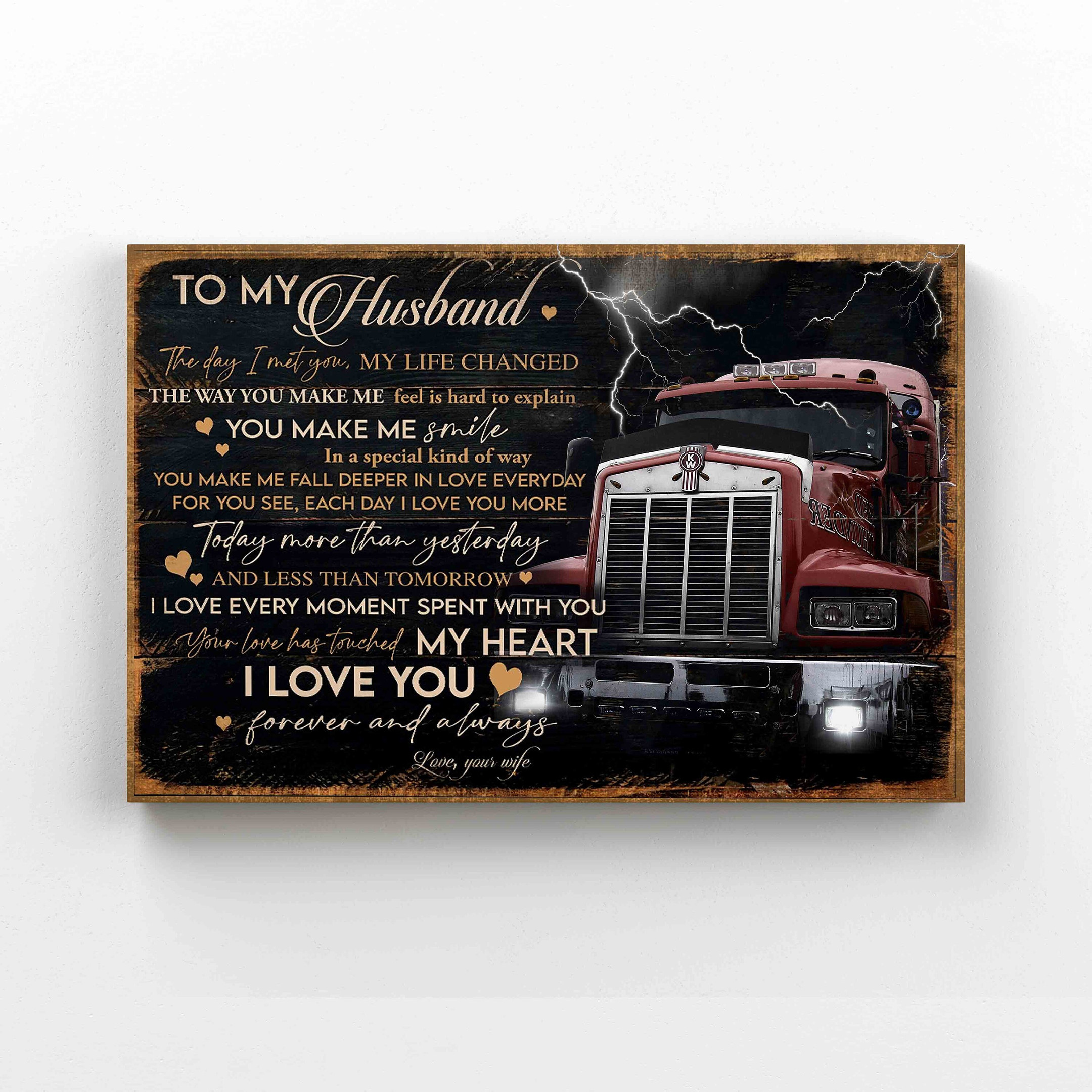 Personalized Name Canvas, To My Husband Canvas, I Love You Forever And Always Canvas, Freightliner Canvas, Family Canvas, Wedding Canvas