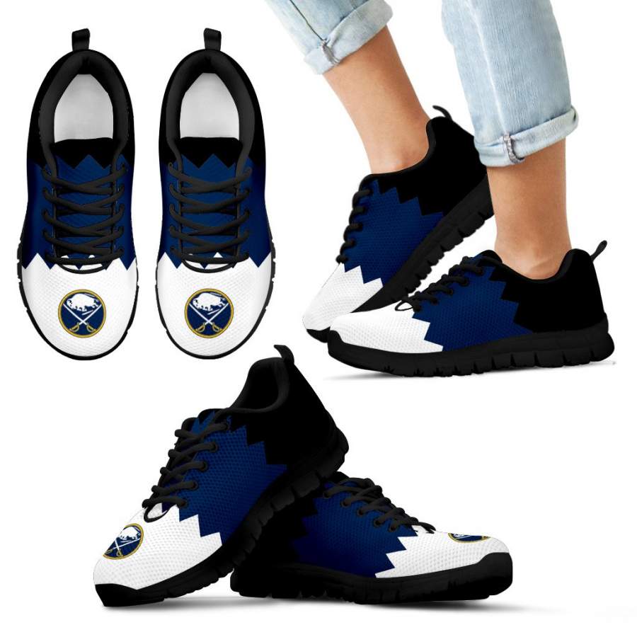 Incredible Line Zig Zag Disorder Beautiful Buffalo Sabres Sneakers