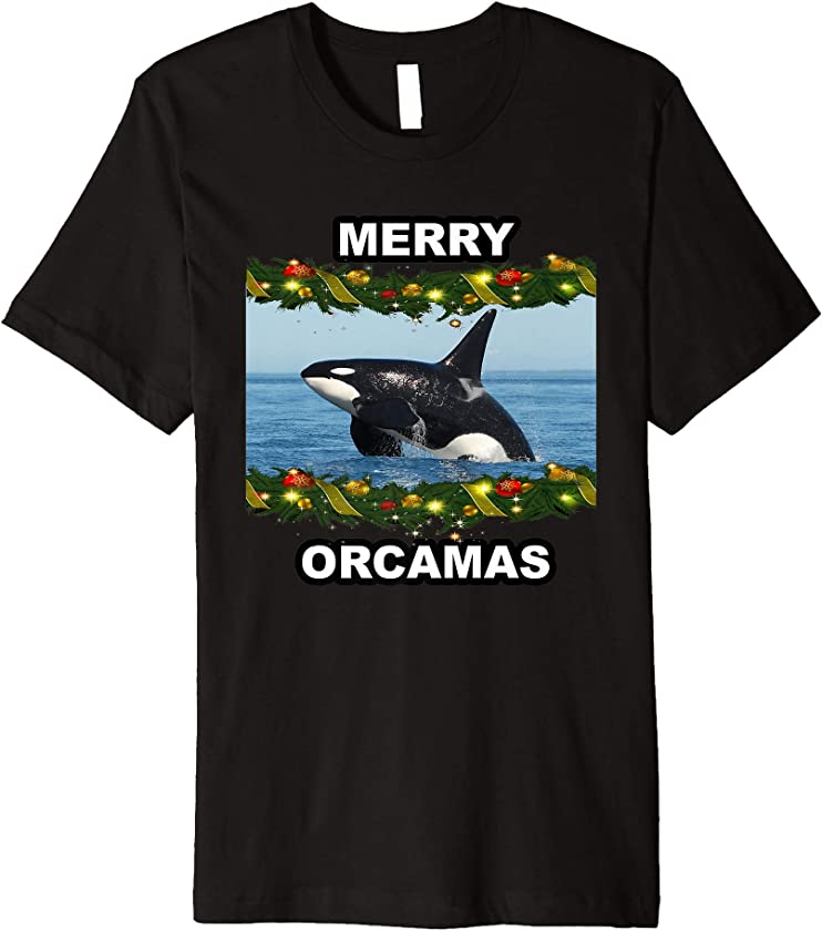 UGLY CHRISTMAS XMAS AND KILLER WHALE ORCA GIFTS Premium T-Shirt