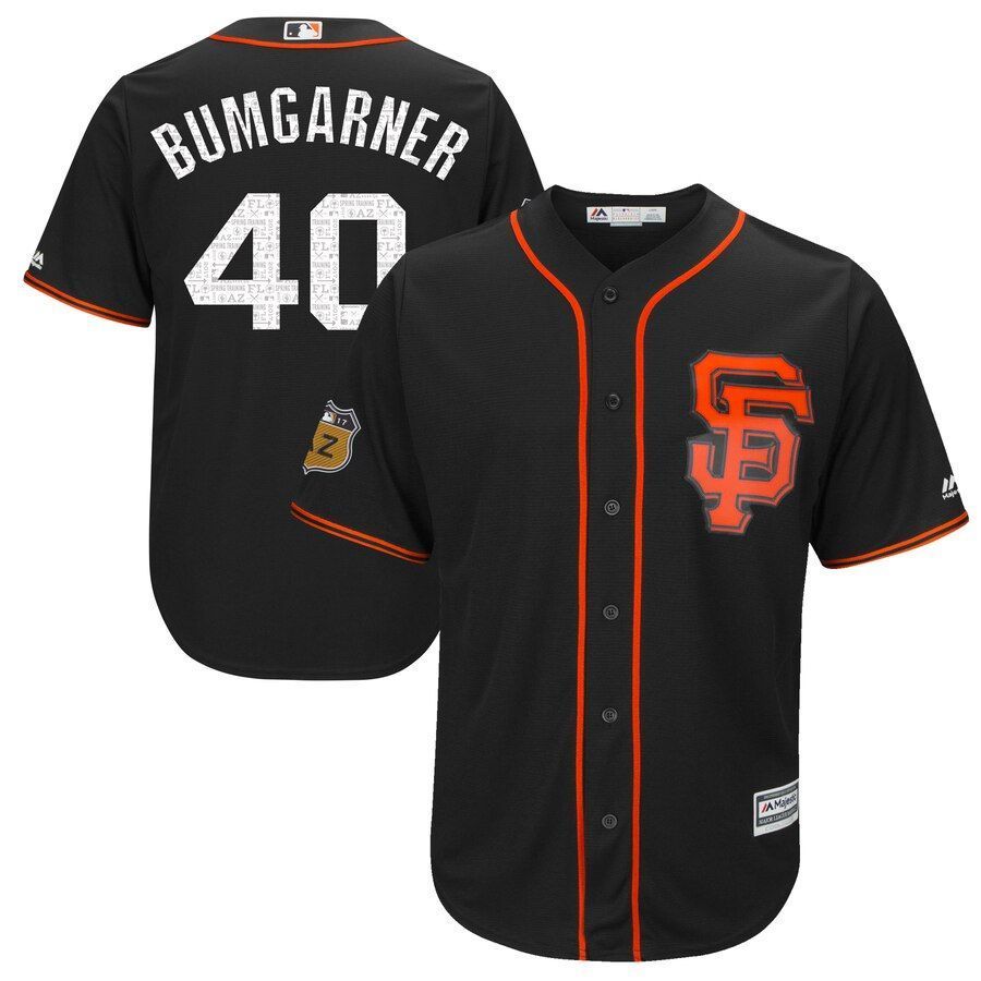 Madison Bumgarner San Francisco Giants Majestic Spring Training Cool Base Player Jersey Black 2019