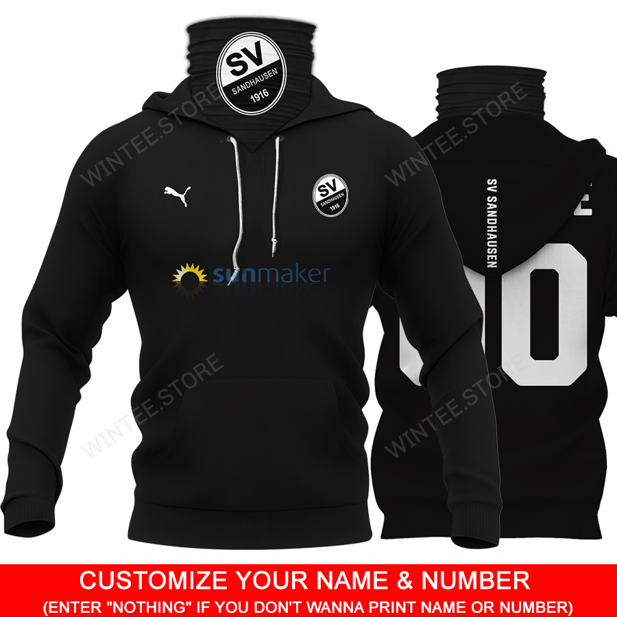 16SVSandhausen001 |HoodieMask| CUSTOMIZE YOUR NAME & NUMBER | HOT SALE 3D PRINTED