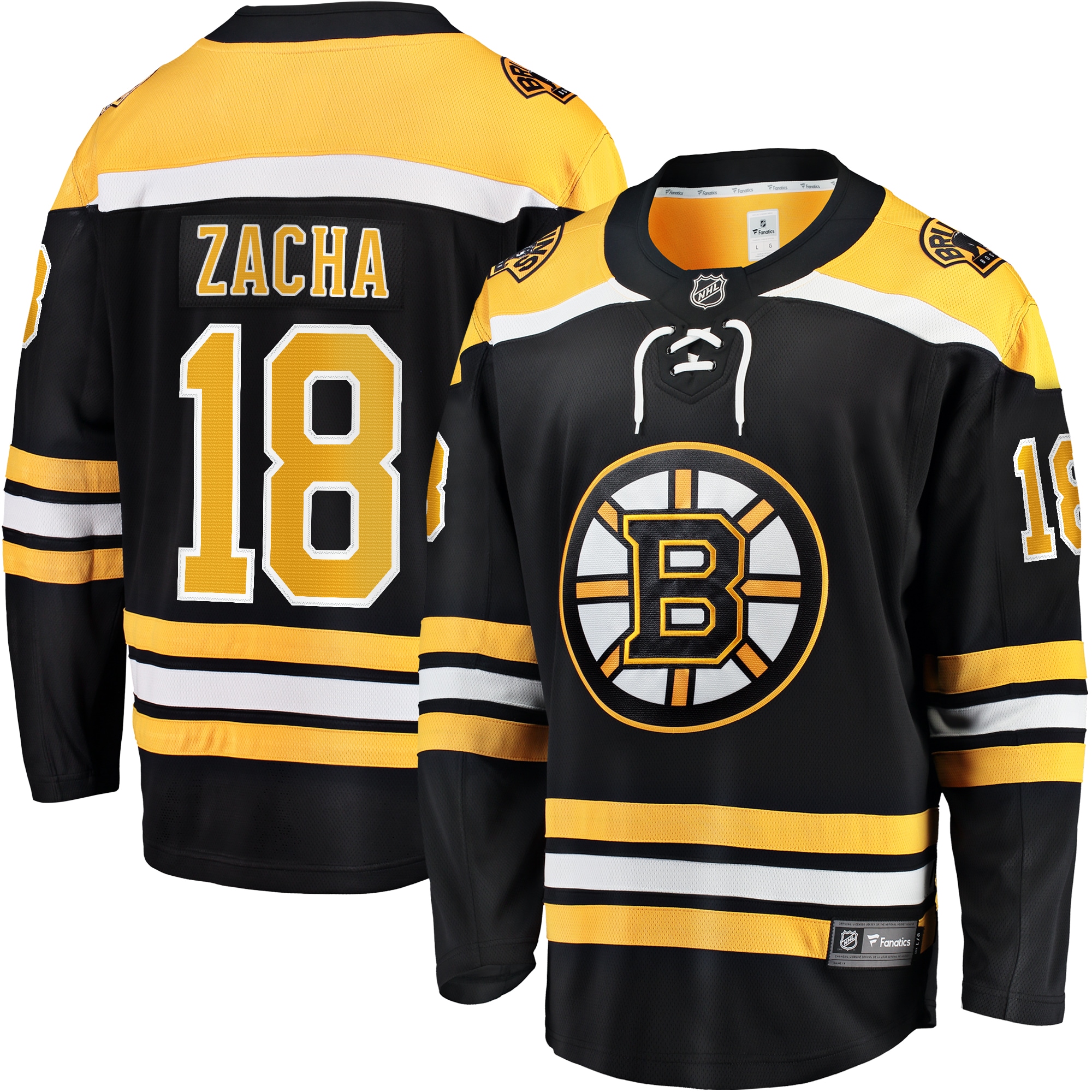 Men's Boston Bruins Pavel Zacha Black Home Breakaway Player Jersey