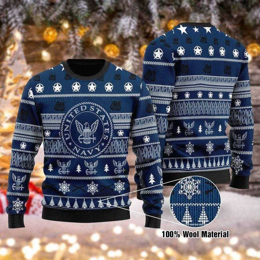 US Navy Blue Ugly Sweater