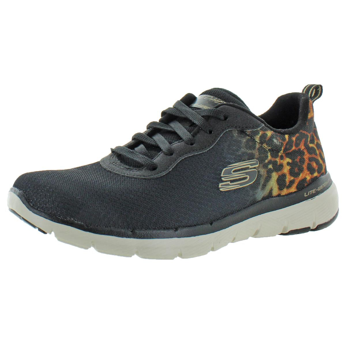 Skechers Womens Flex Appeal 3.0 Leopard Path Memory-Foam Fitness Sneakers