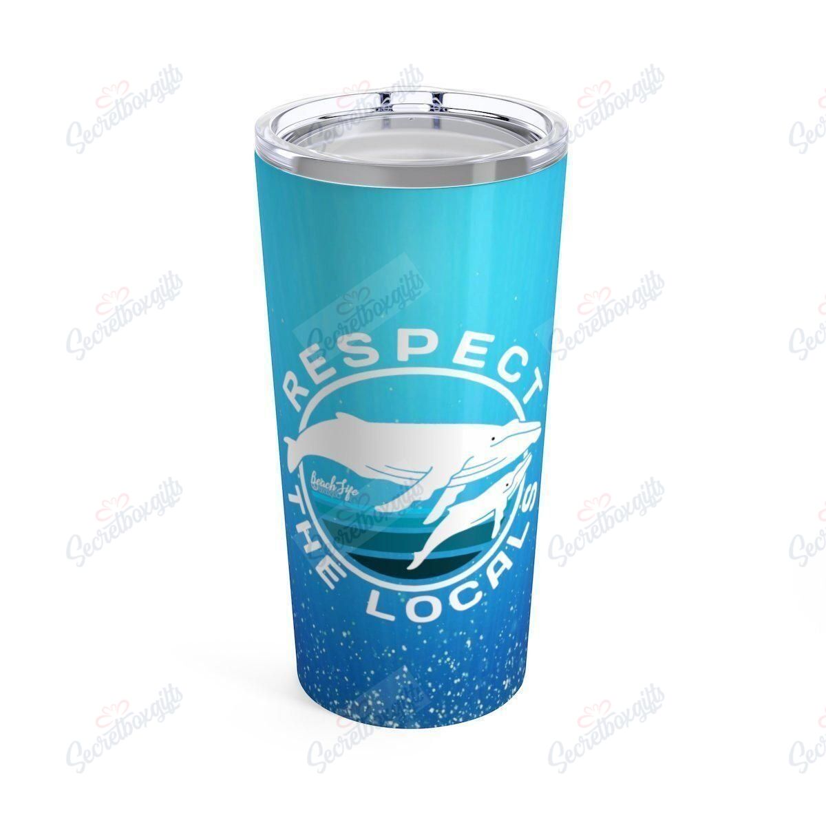 Personalized Respect The Locals Whale Gs-Cl-Ml1403 Stainless Steel Tumbler Travel Customize Name, Text, Number, Image