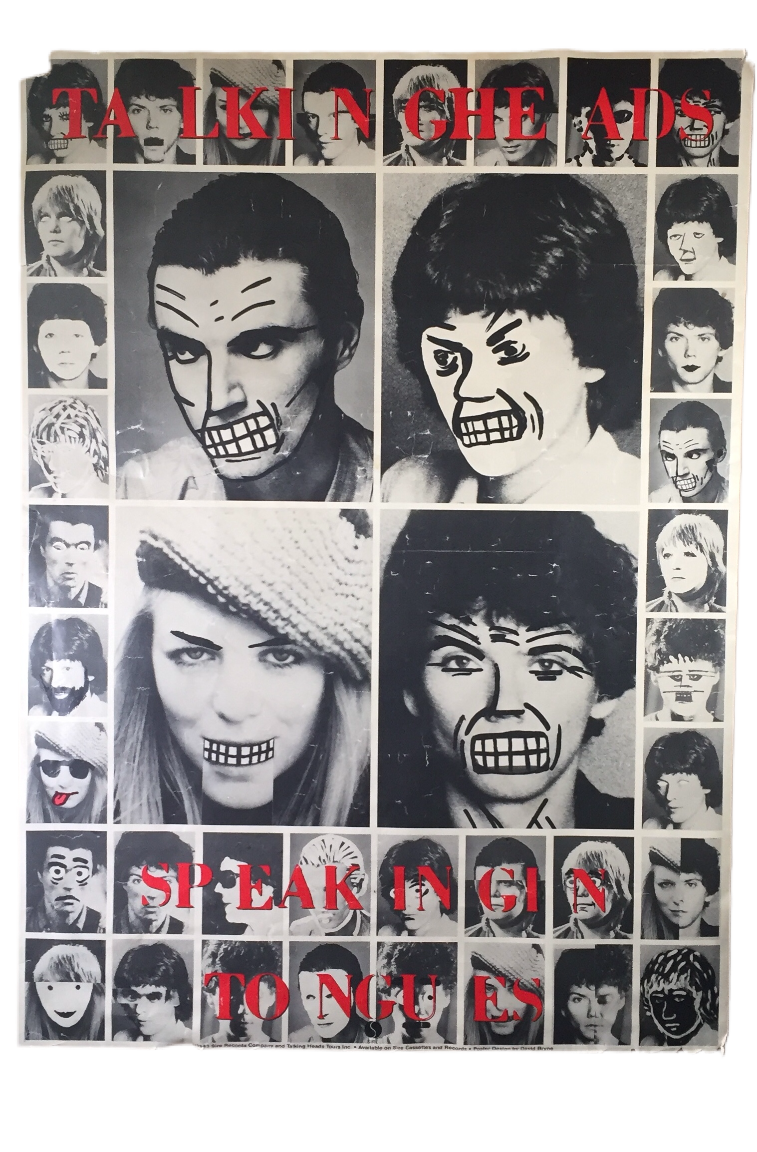 Vintage Talking Heads “Speaking in Tongues” Promotional Poster