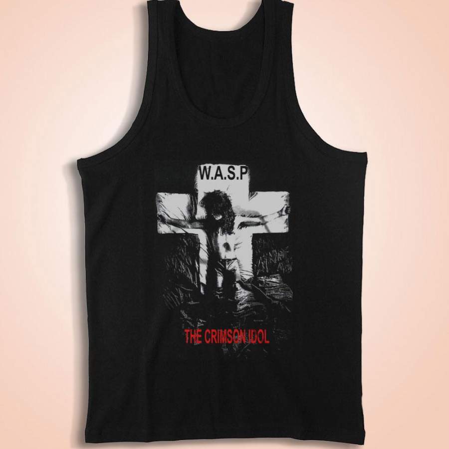 Wasp Crimson Idol Heavy Metal Band Men’S Tank Top