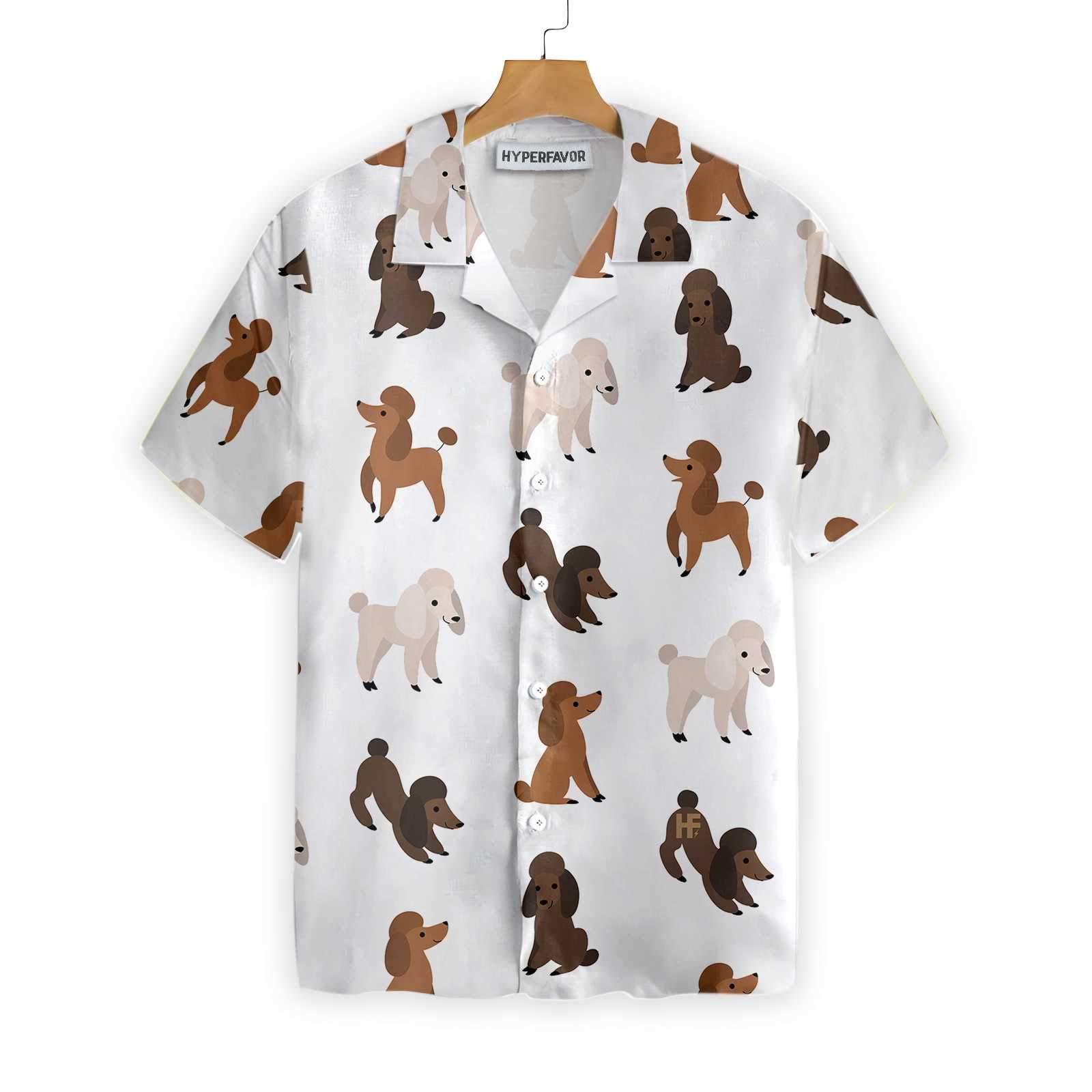 Puppies Run Around Poodle Shirt Hawaii Ha101811