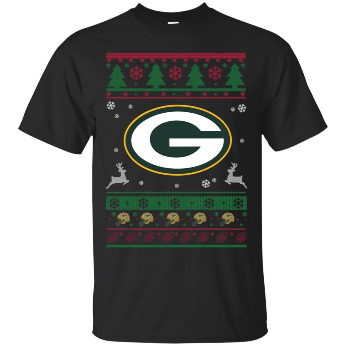 Green Bay Packers Logo Football Teams Ugly Christmas Sweater Men T-Shirt