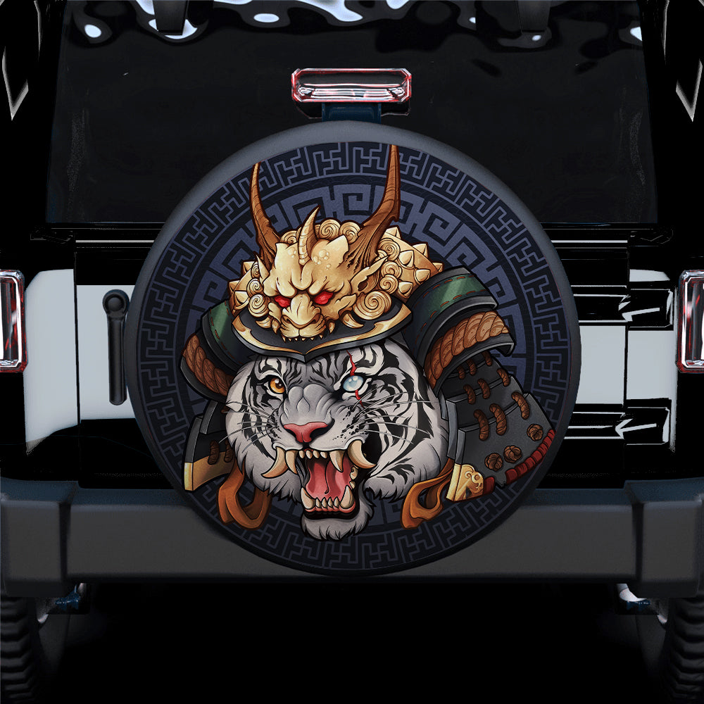 Tiger Samurai Japan Jeep Car Spare Tire Covers Gift For Campers