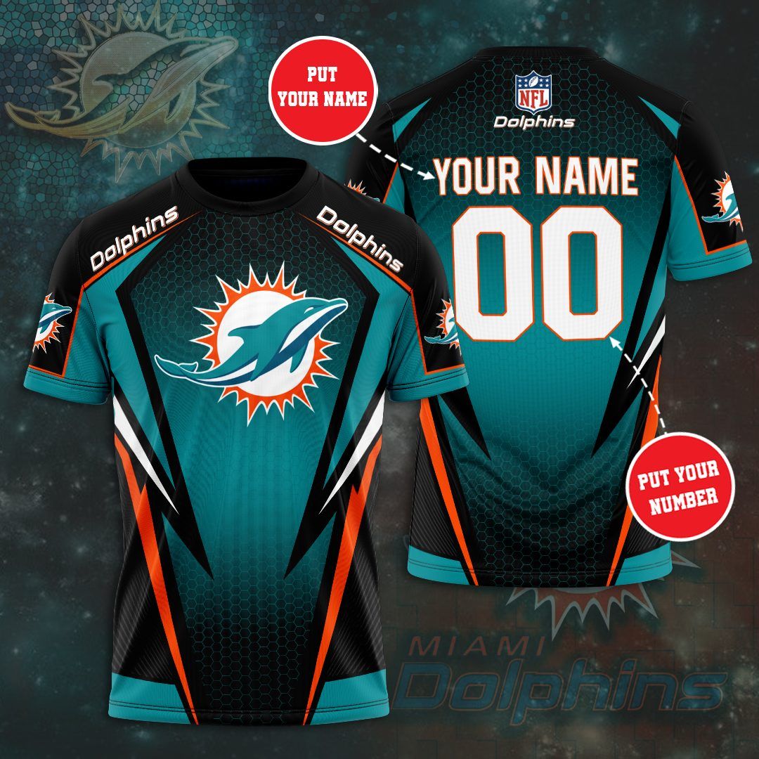 Personalized Miami Dolphins 3D T-Shirt