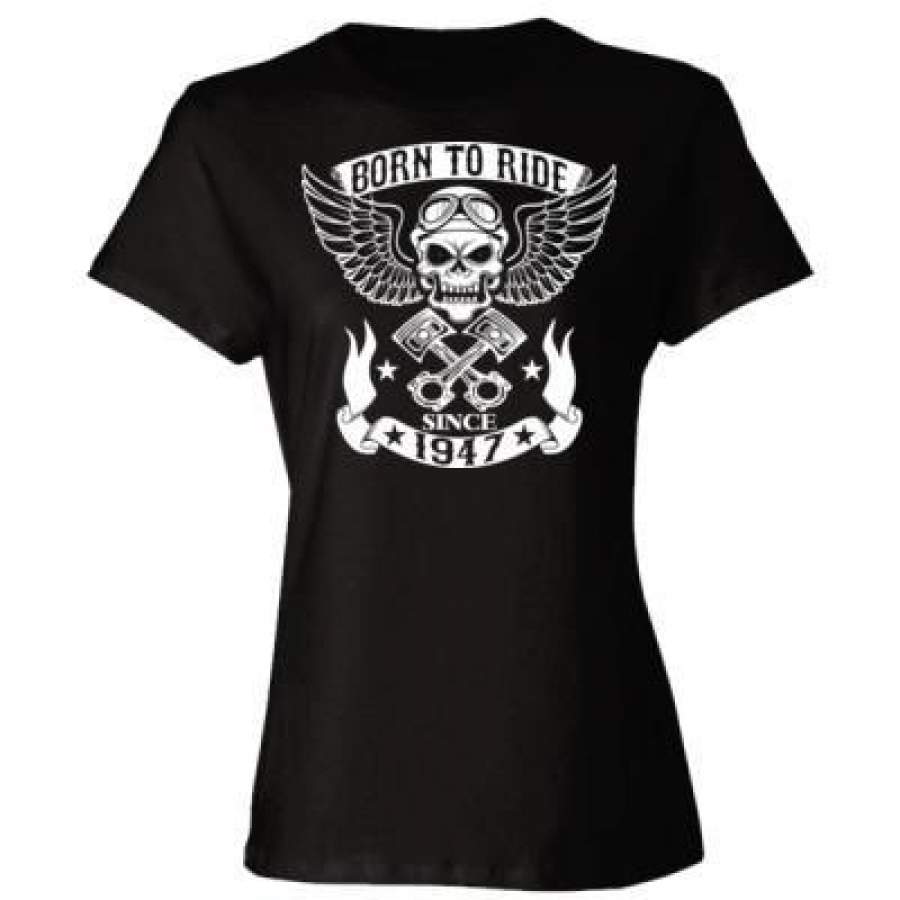 AGR Born To Ride Since 1947 – Ladies’ Cotton T-Shirt