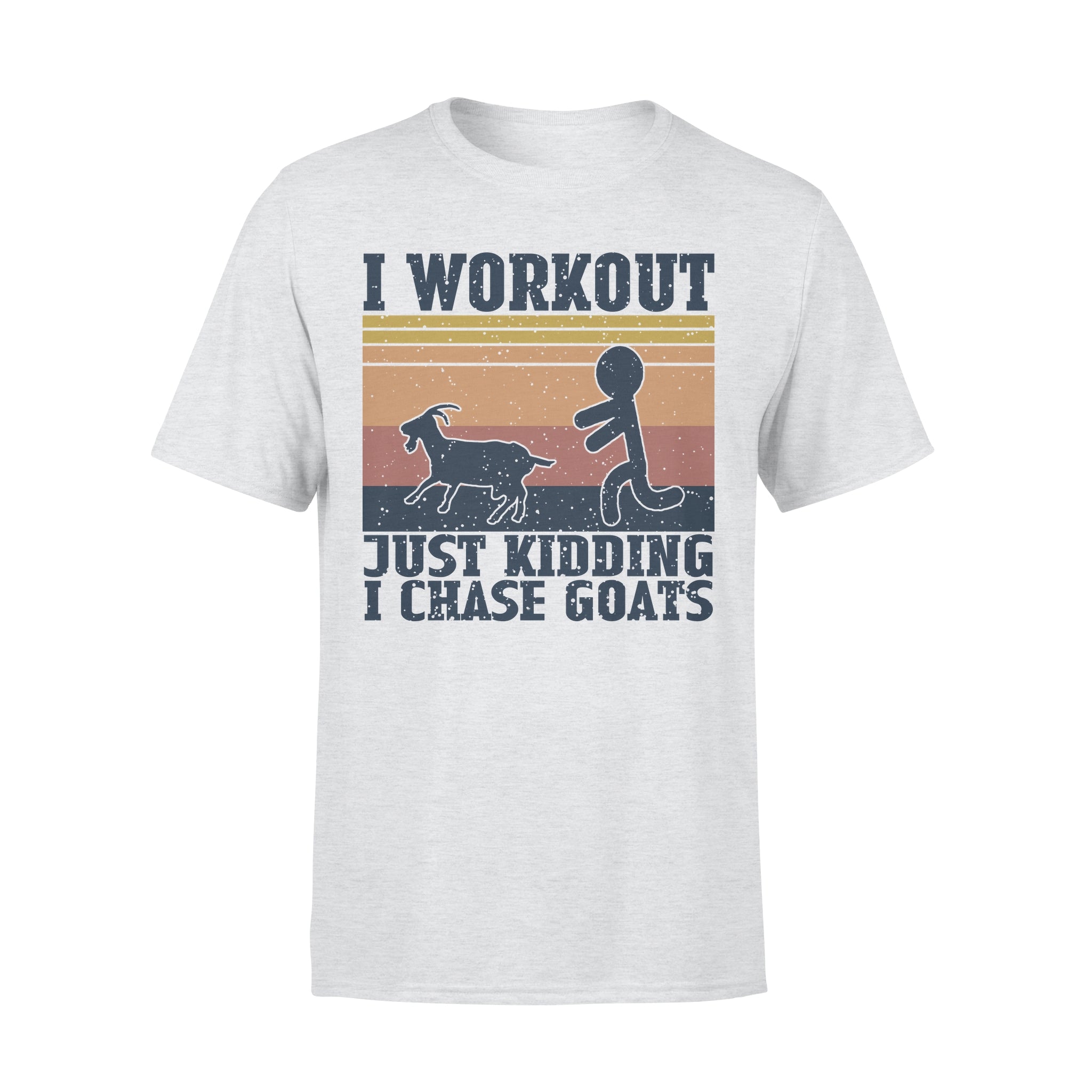 I Workout Just Kidding I Chase Goats Vintage – Premium T-shirt