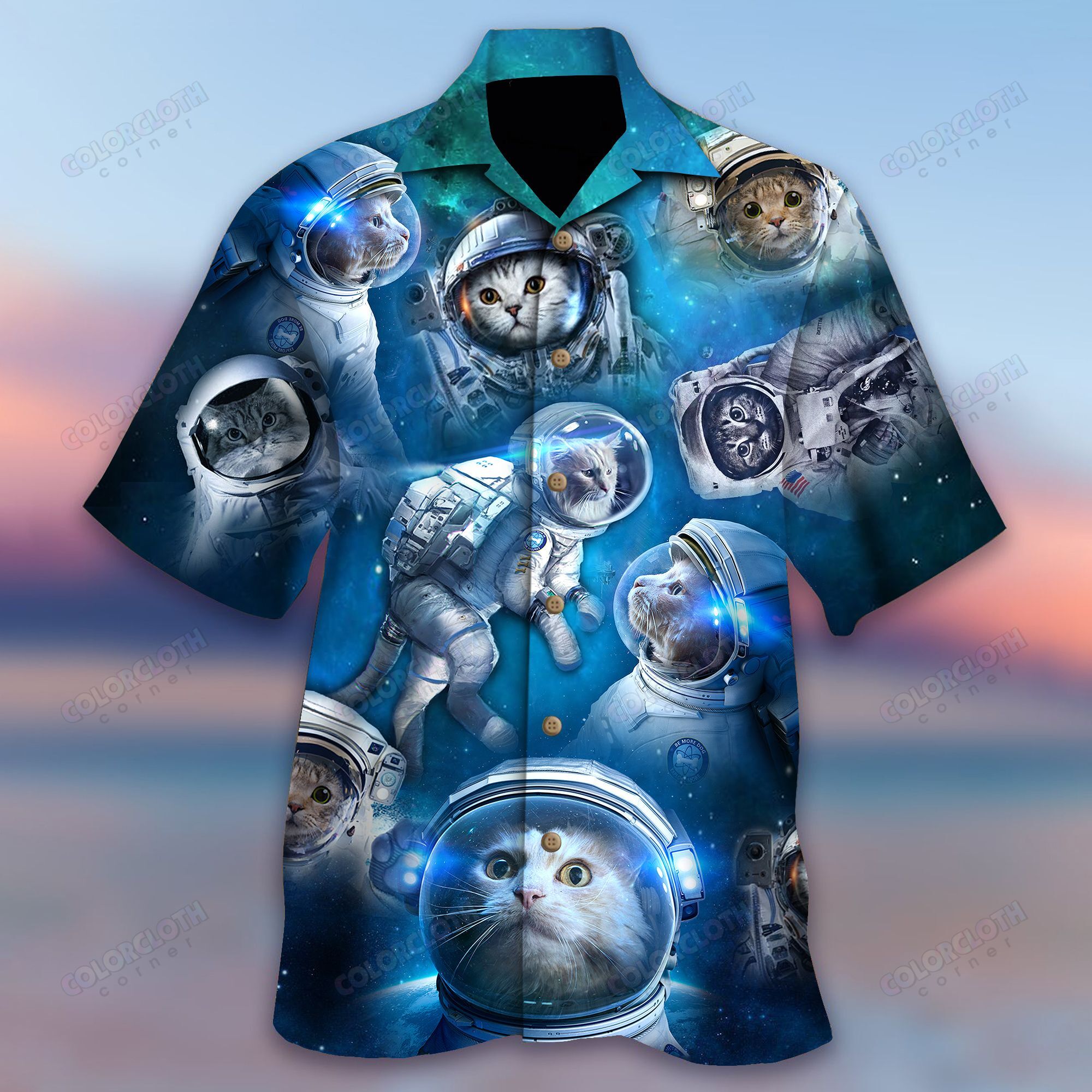 Cat Astronaut Hawaii Shirt Ha67962