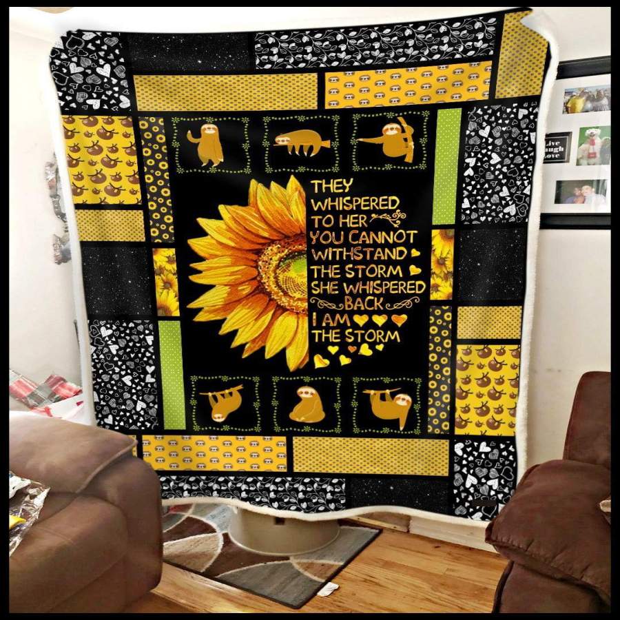 Blanket Gift For Sloth Lovers I Am The Storm