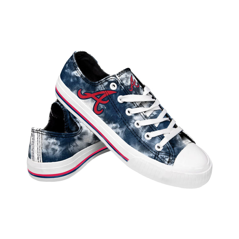 Atlanta Braves MLB Womens Low Top Tie-Dye Canvas Shoe