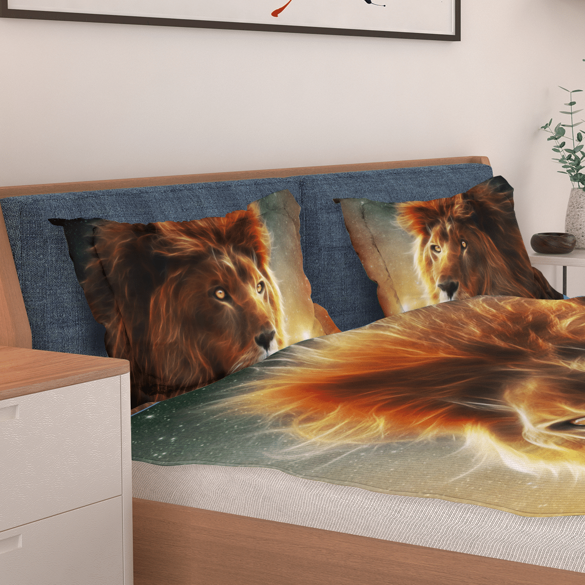 3D Lightning Lion Bedding Set