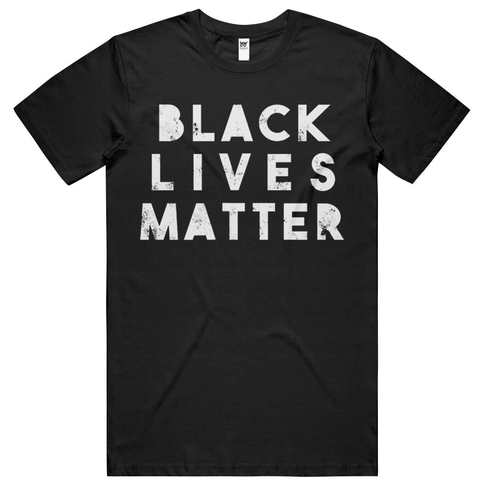 Blm Simple Distressed Black Lives Matter Power Fist Pocket T Shirts