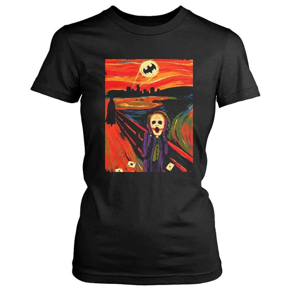 The Scream Joker Batman Heath Ledger Women’S T-Shirt