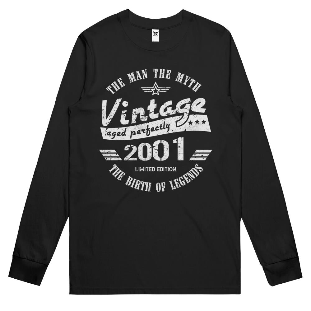 Vintage 2001 – 21St Birthday Gift For Men Long Sleeve T Shirts