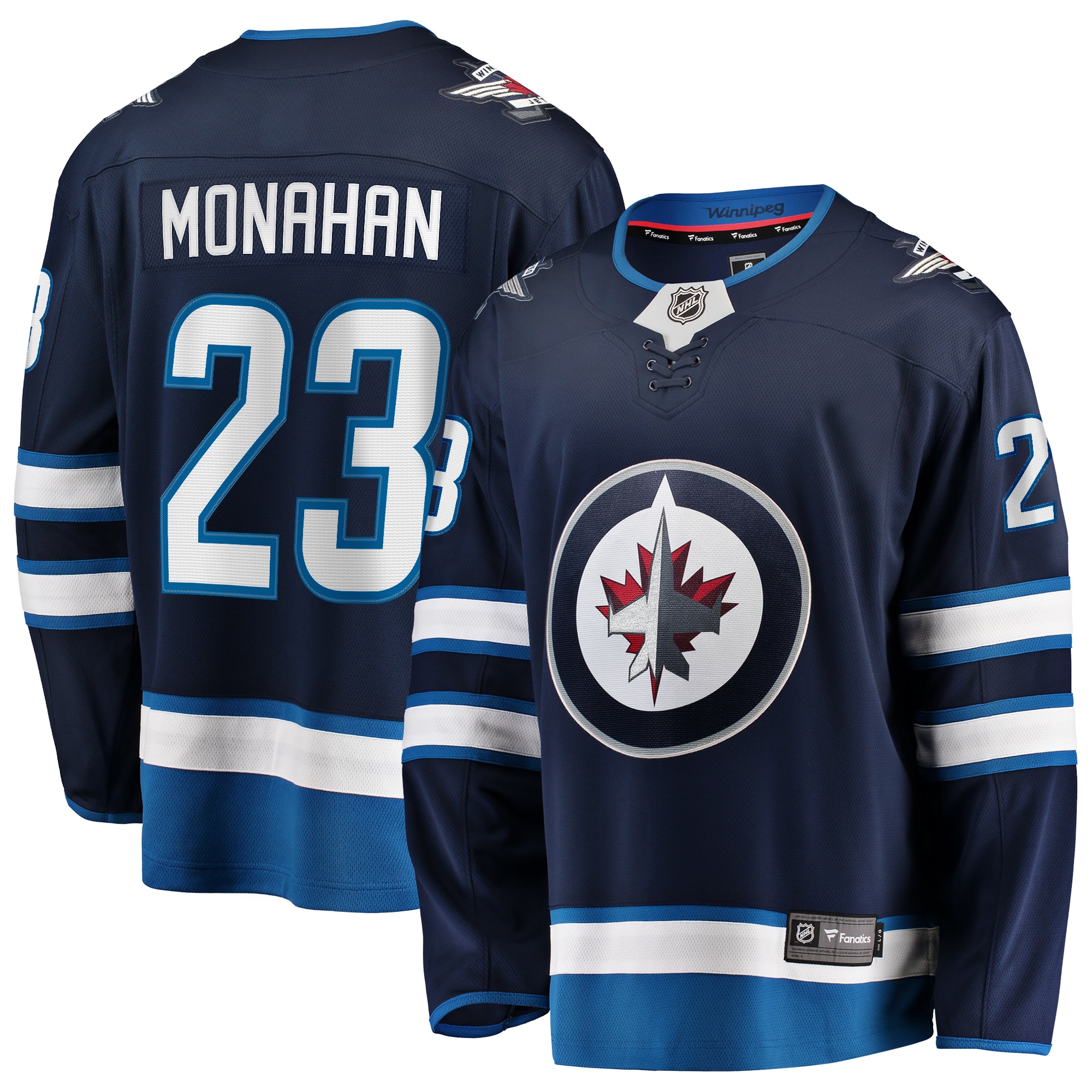 Sean Monahan Winnipeg Jets Branded Home Premier Breakaway Player Jersey – Navy