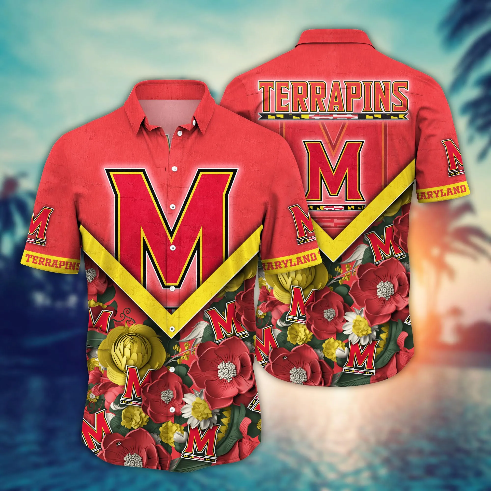 Maryland Terrapins NCAA Hawaiian Shirt Custom Heat Aloha Shirt