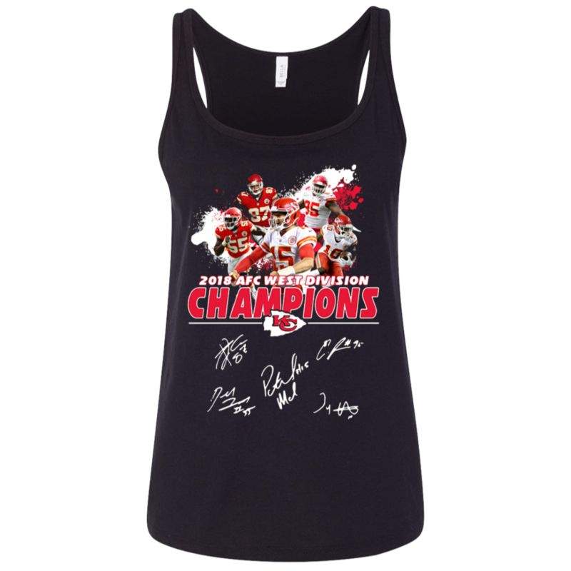 Kansas City Chiefs 2018 Afc West Division Champions Shirt 6488 Bella + Canvas Ladies’ Relaxed Jersey Tank