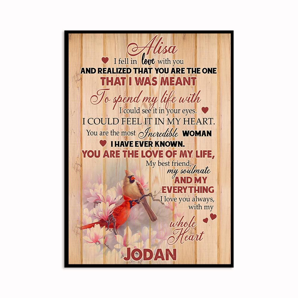Personalized Wall Art Poster Board Print Valentine Day Gift Ideas For Him Her Men Women Boyfriend Girlfriend Husband Wife Couple – Custom Name You Are The Love Of My Life HT281215 – PersonalizedWitch