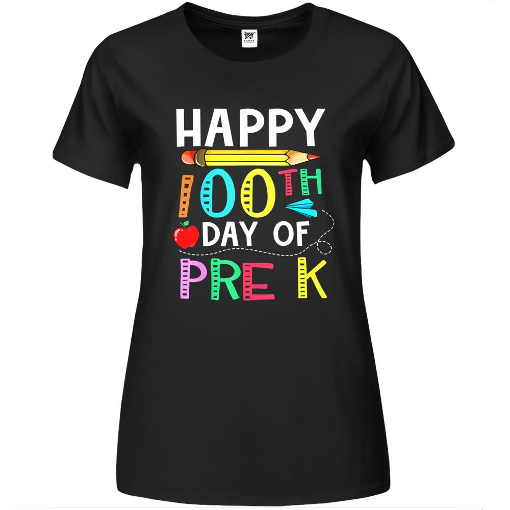 100 Days Of Pre K – Happy 100Th Day Of School Gift For Premium Womens T Shirts