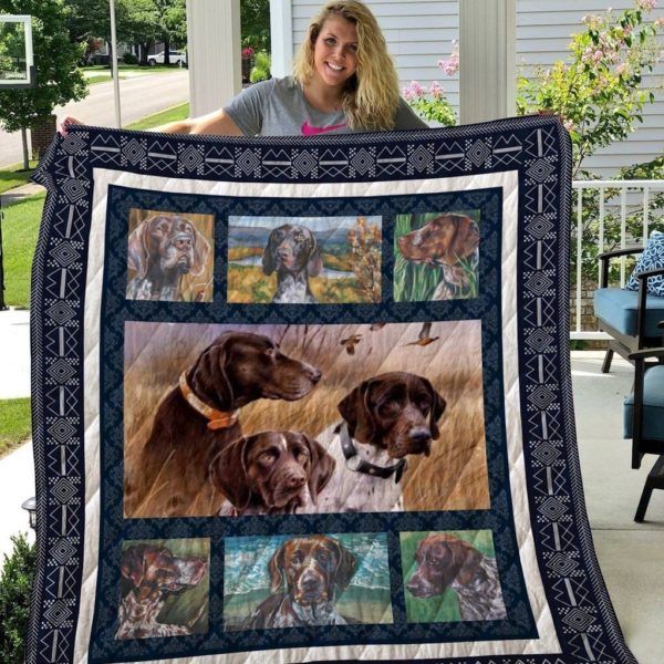 German Shorthaired Pointer Qui29001 3D Quilt Blanket HGM16