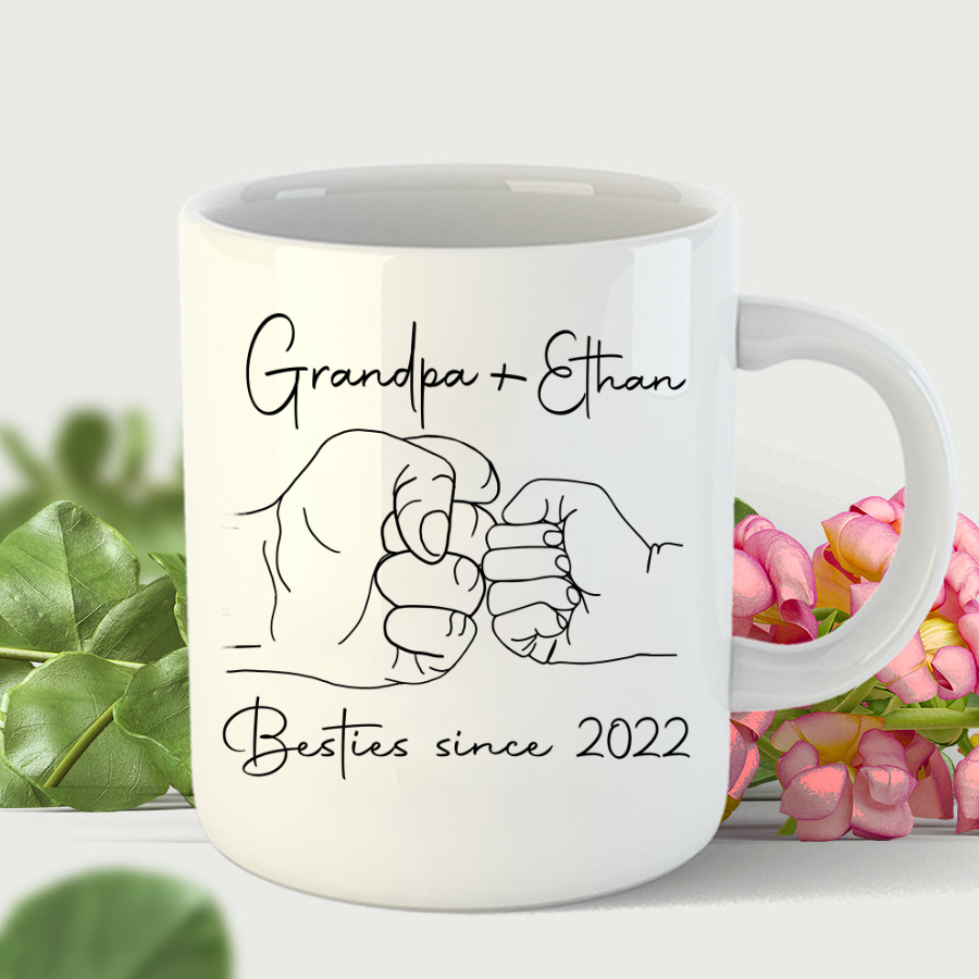 Grandpa And Grandkids Besties Since Mug