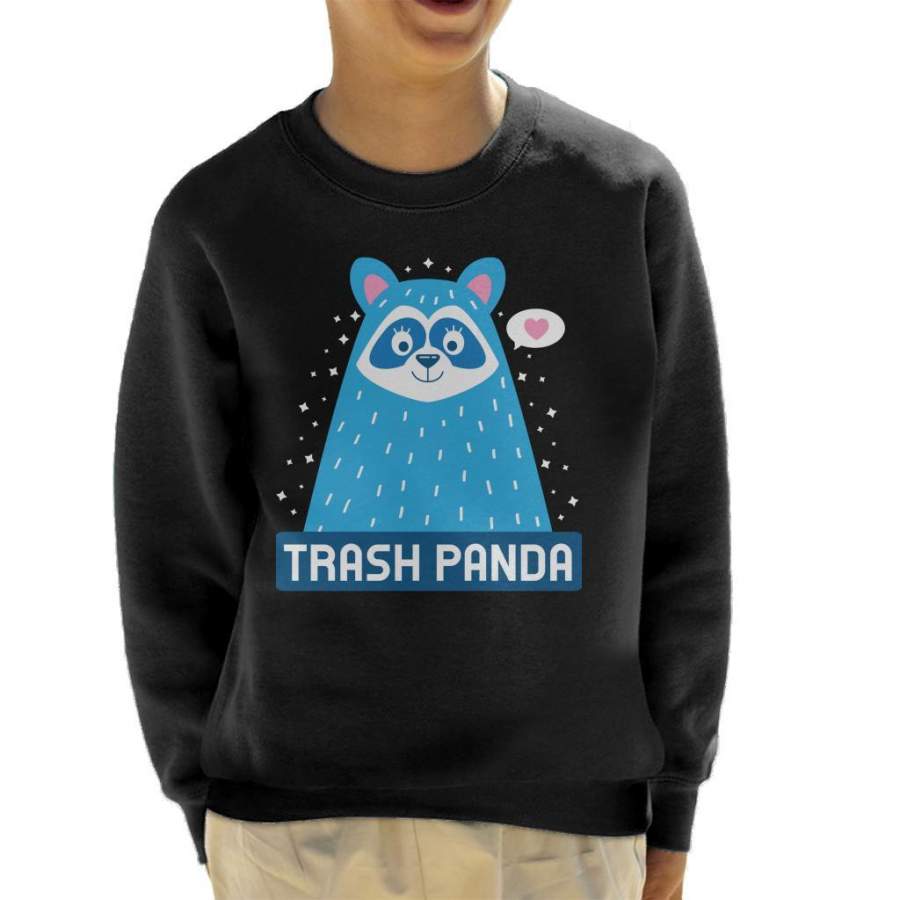 Trash Panda Cute Raccoon Kid’s Sweatshirt