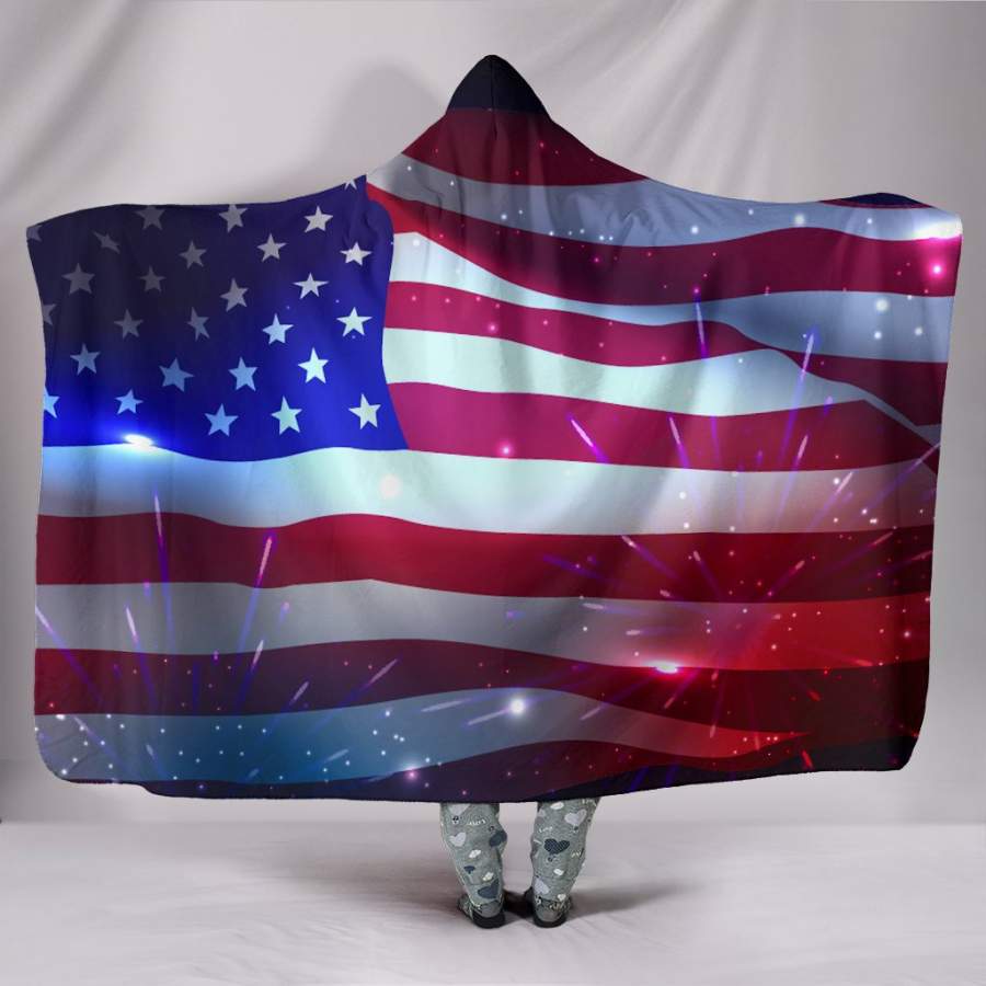 4th of July Hooded Blanket