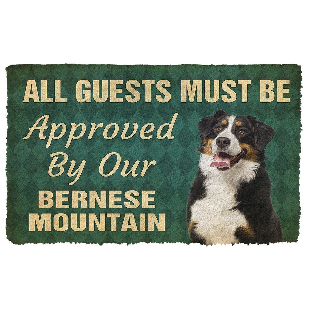 Gearhumans 3D Must Be Approved By Our Bernese Mountain Custom Doormat