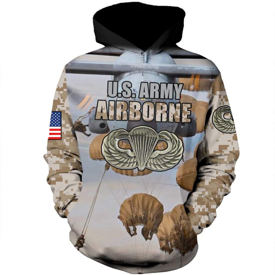 Paratrooper US Army Airborne 3D Hoodie