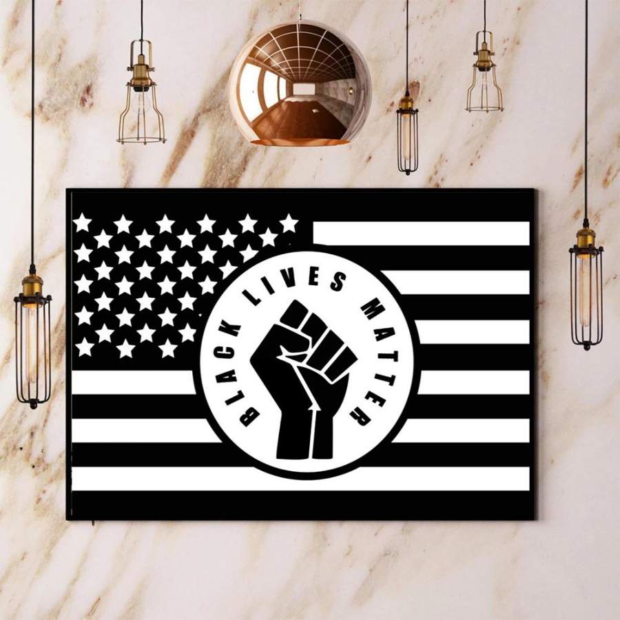 American Black Lives Matter Poster Blm Fist Sign Wall Posters Home Decor Stores