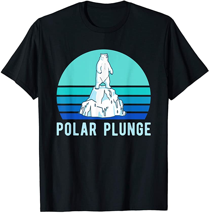 Retro Polar Plunge Vintage Animal Polar Bear Swim T-Shirt