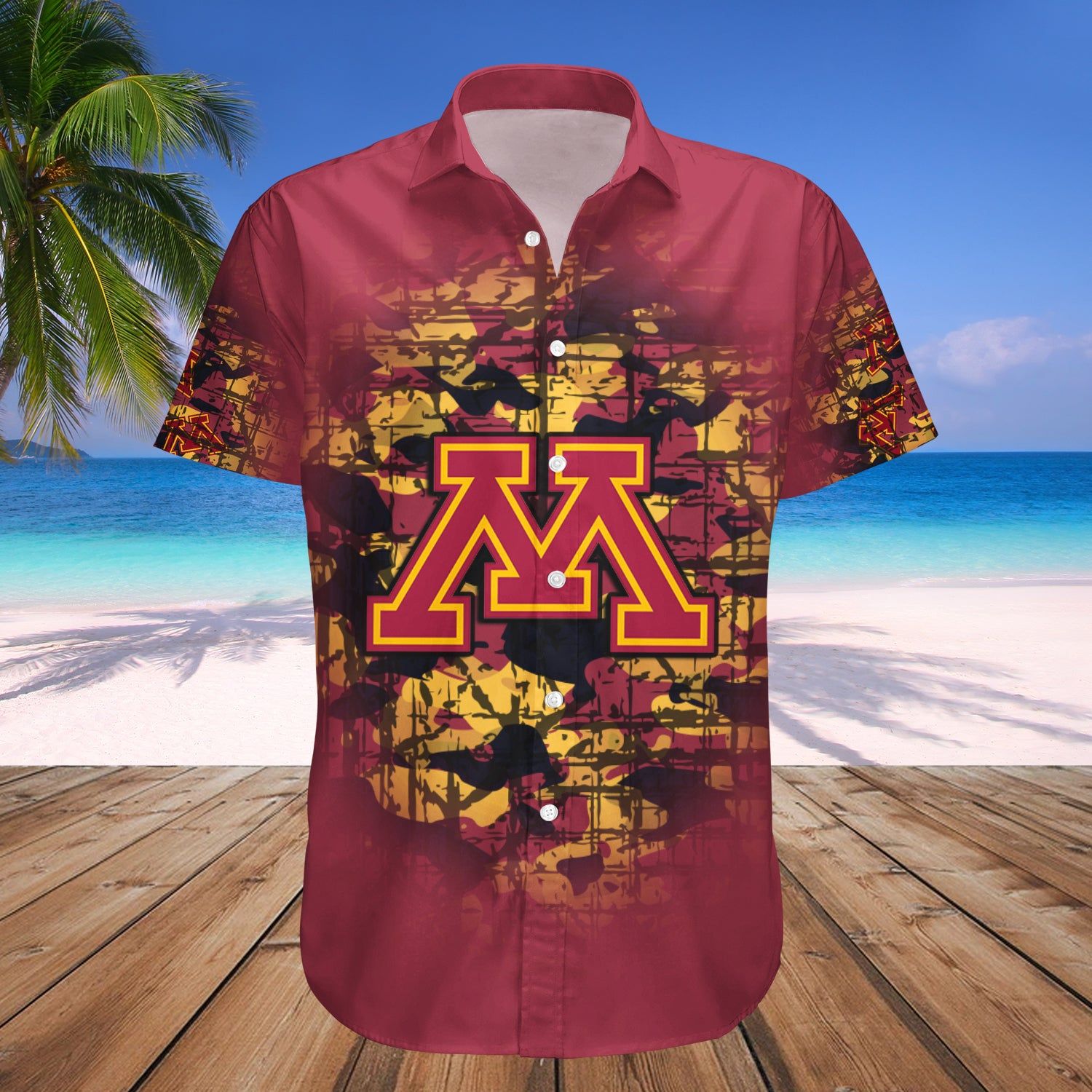 Minnesota Golden Gophers Hawaii Shirt Camouflage Vintage – NCCA