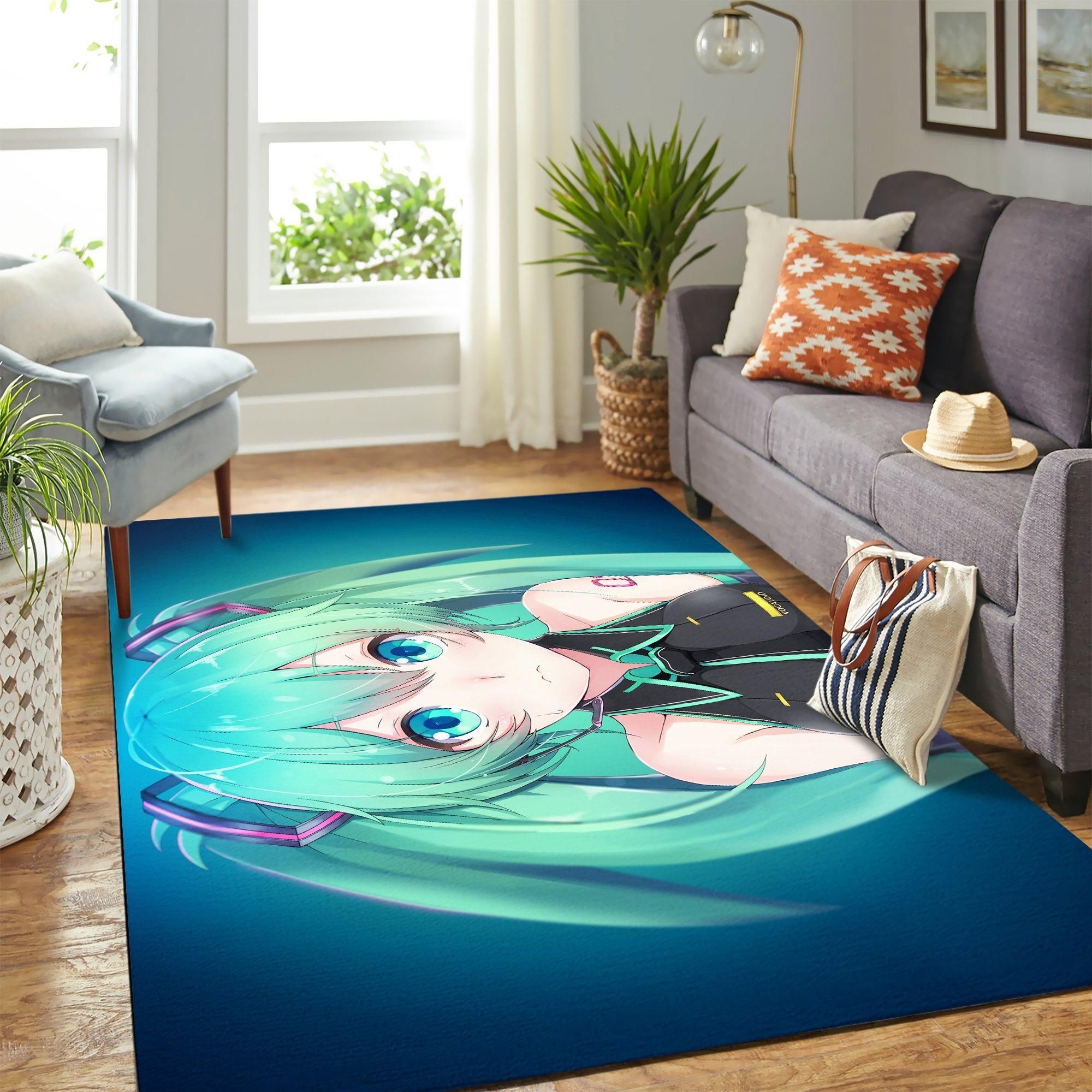 Chica Anime Hatsune Miku Area Rug Geeky Carpet – home decor – Bedroom Living Room décor