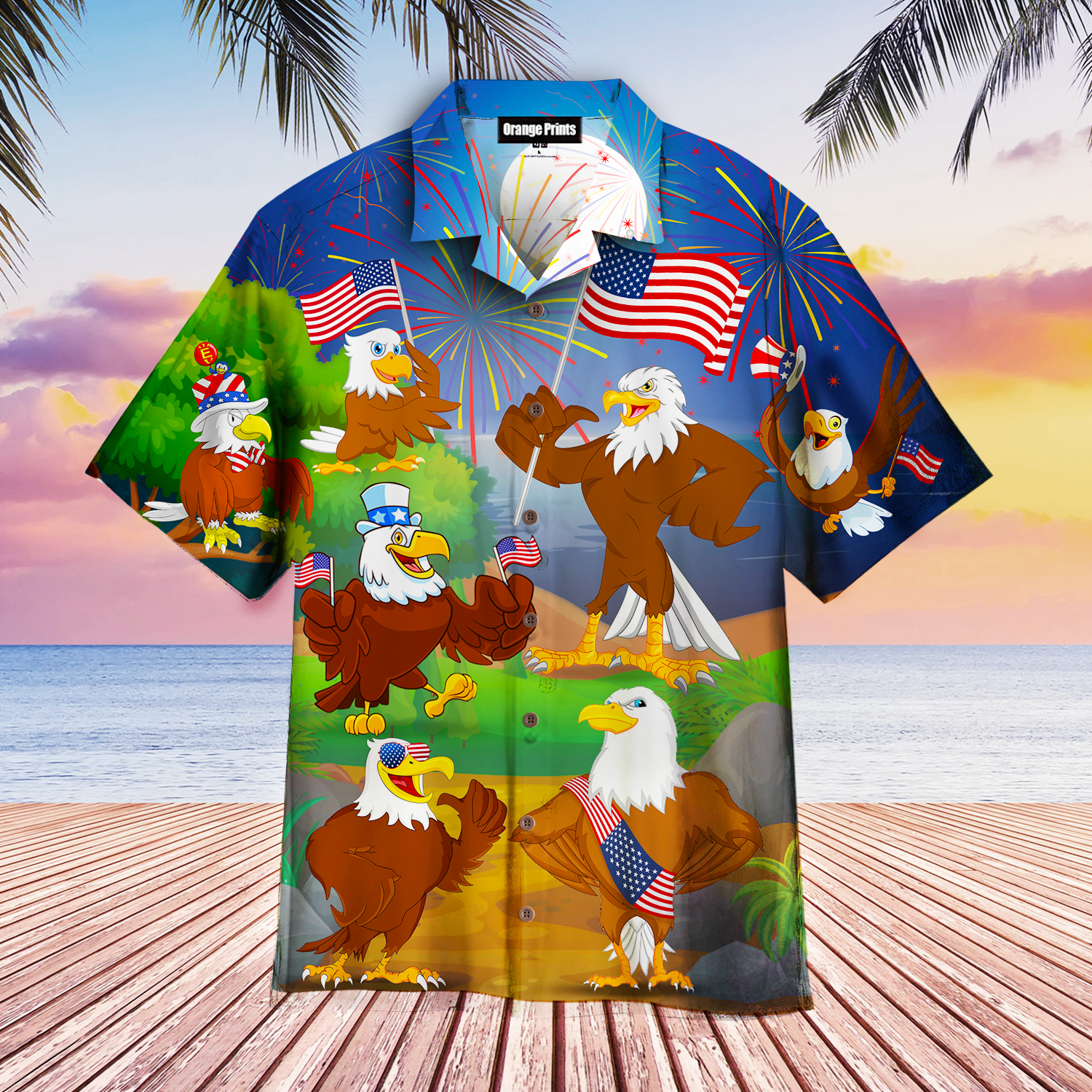 Of July Independence Day Eagles Aloha Hawaii Shirts For Men And Women Ha61957