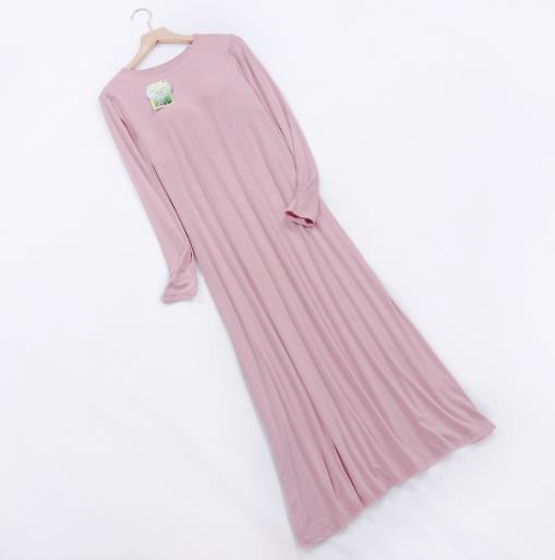 2021 New Nightgowns Women Spring Autumn Long Dress Modal Cotton Nightwear Nightdress Female Bra Padded Plus Size Nightshirt alx