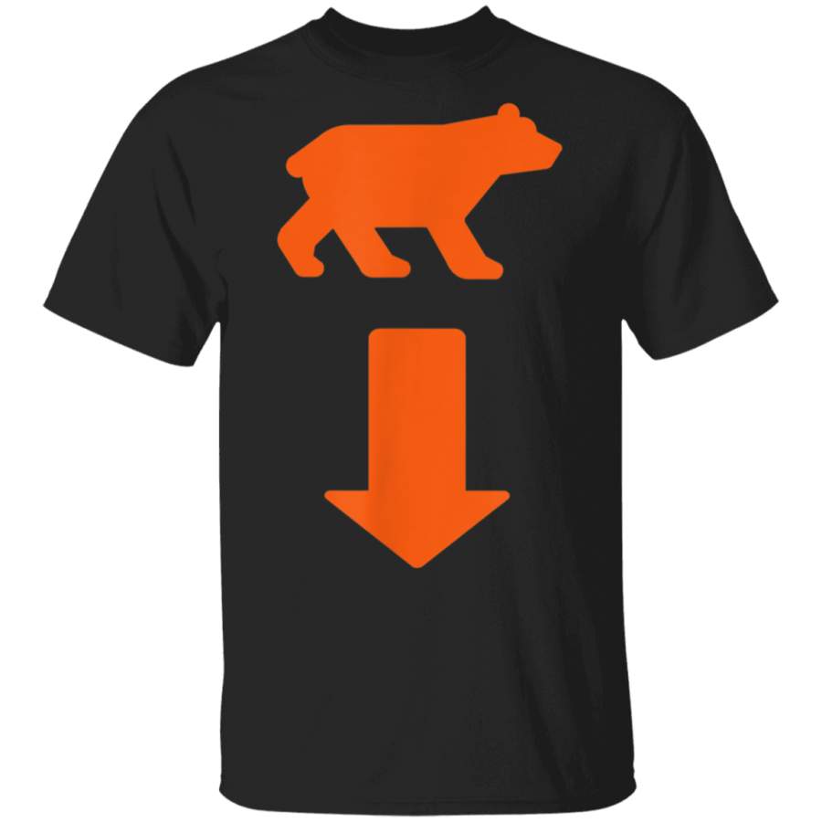 Orange Bear and Down Arrow T Shirt Chicago Bears T shirt