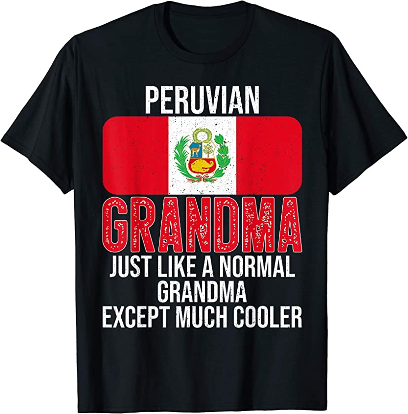 Vintage Peruvian Grandma Peru Flag for Mother’s Day T-Shirt