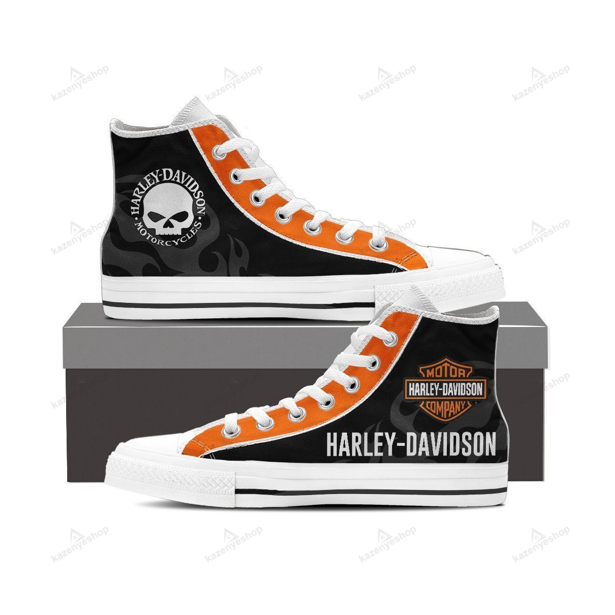 Harley Davidson High Top Canvas Shoes 3