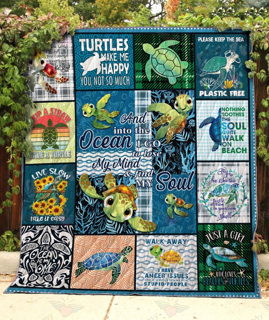 Turtle My Turtles Quilt Blanket A12004058Q