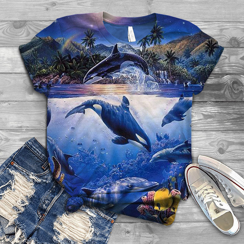 Dolphin Lovers Ocean 3D T-shirt | Size S – 5XL