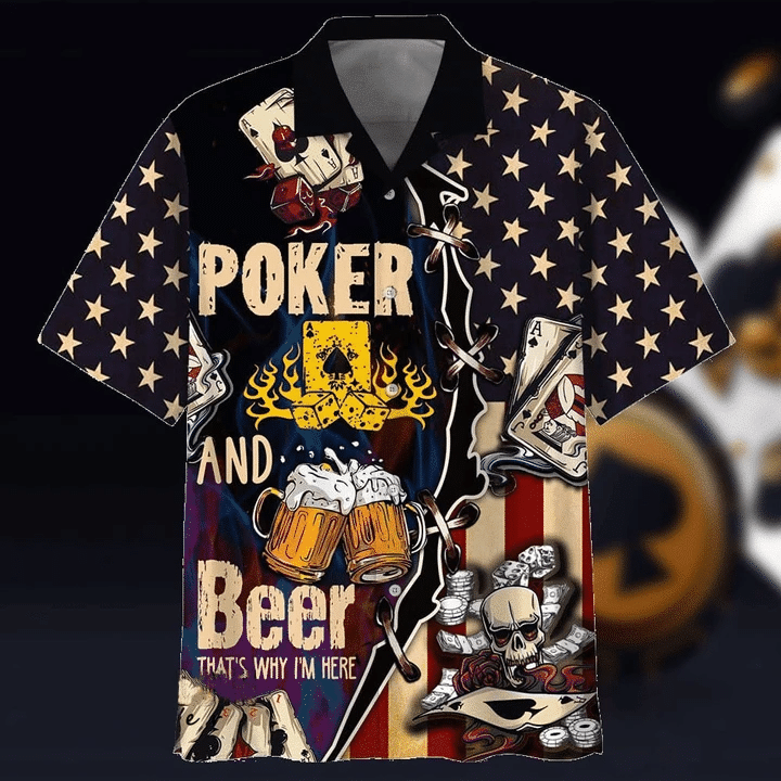 Poker Player And Beer Hawaii Shirt Unisex Adult Ha78792