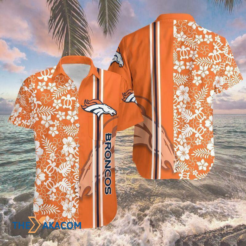 Denver Broncos Flower Print For Fan Gift Short Sleeve Hawaii Shirt Ha71773